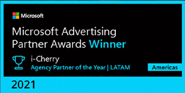 Vencedor do Microsoft Advertising Partner Awards como a agência parceira do ano na américa latina de 2021